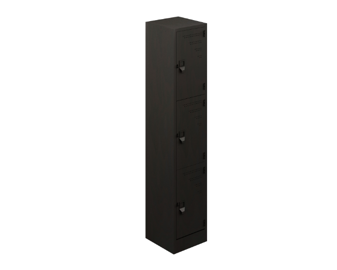 3-door 3B locker 24 gauge 14 x 14.5 x 72&quot;