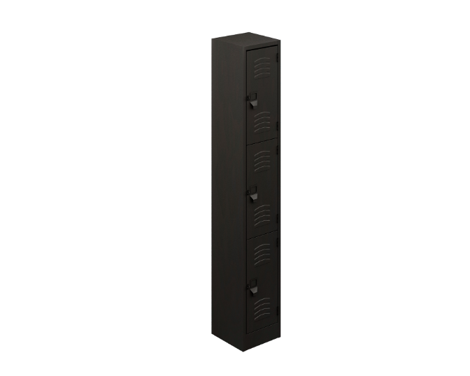 3-door practical locker 25 gauge 12 x 12 x 72&quot;