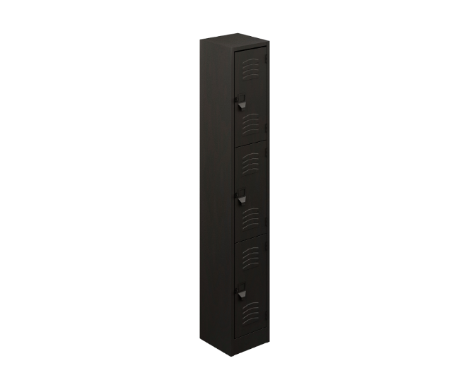 3-door standard locker 24 gauge top &amp; back, 22 gauge body &amp; doors 15 x 17.5 x 72&quot;