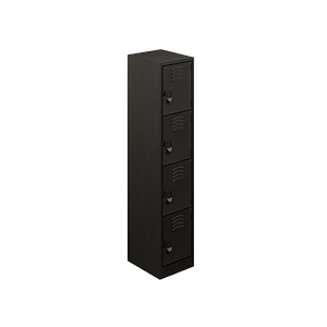 4-door standard locker 24 gauge top & back, 22 gauge body & doors 15 x 17.5 x 72"