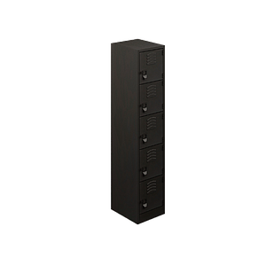 5-door standard locker 24 gauge top & back, 22 gauge body & doors 15 x 17.5 x 72"