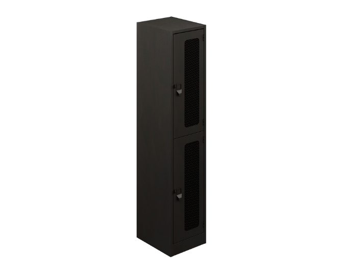 2-door standard ventilated locker 24 gauge top &amp; back, 22 gauge body &amp; doors 15 x 17.5 x 72&quot;