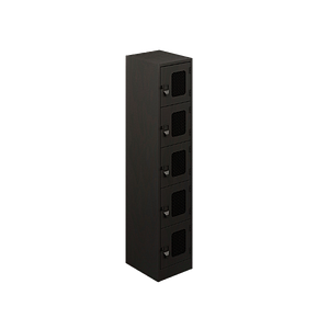 5-door standard ventilated locker 24 gauge top & back, 22 gauge body & doors 15 x 17.5 x 72"
