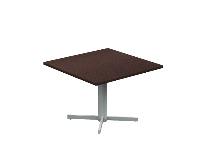 Break room square table, X base 42 x 42 x 42&quot; LPL