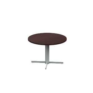 Break room round table, X base 42 x 42 x 30" HPL