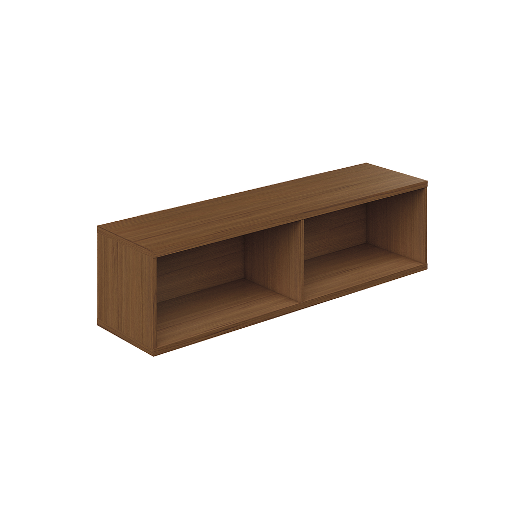 Hanging bookcase over work surface 60 x 16 x 16&quot; LPL