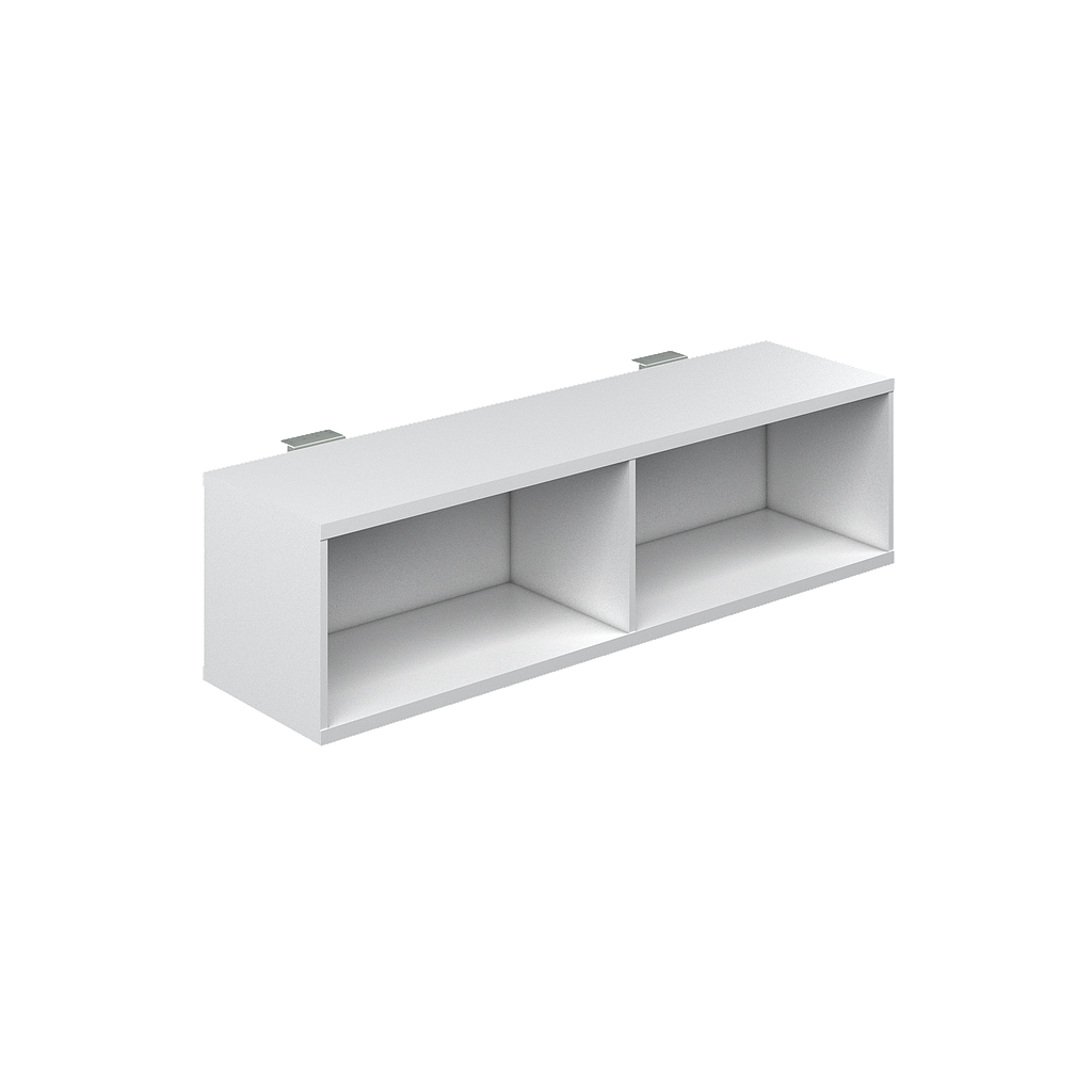 Hanging bookcase below work surface 60 x 16 x 16&quot; HPL
