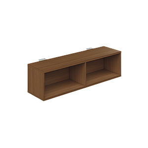 Hanging bookcase below work surface 60 x 16 x 16" LPL