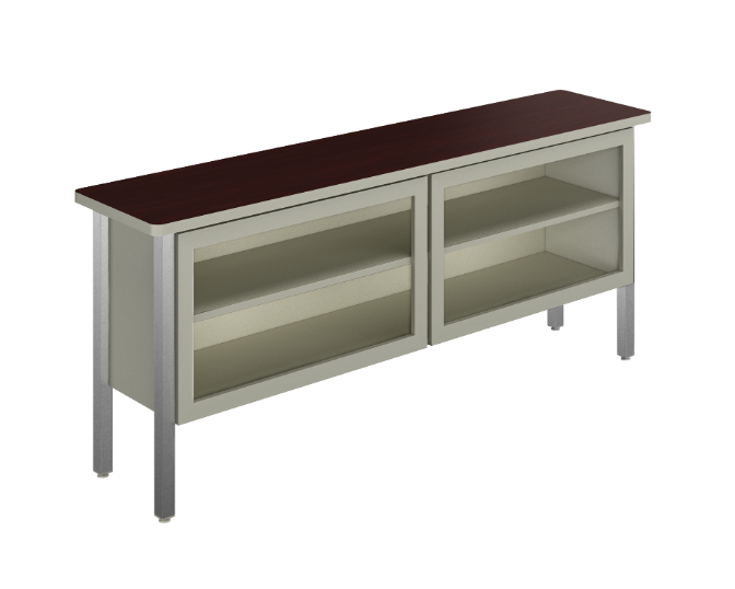 Glass-door credenza 60 x 16 x 30&quot; Concord