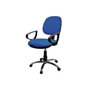 Desk chair "D" poly arms 5 star chrome base w/casters, back and height adjustable