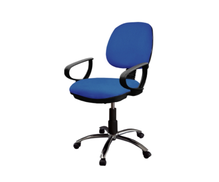 Silla Operativa c/Brazos Polipro Mec. Doble Base Cromo Comfort