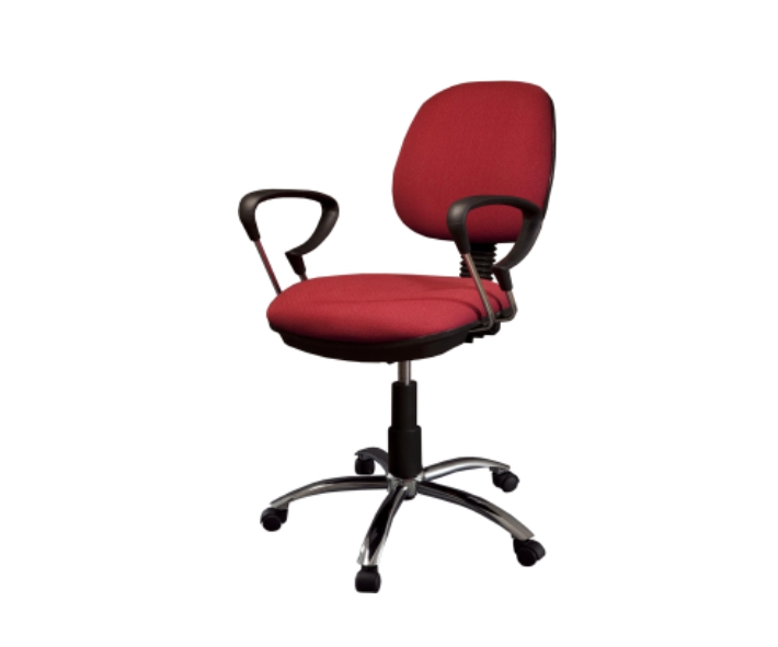 Silla Operativa c/Brazos Cromo Mec. Sencillo Base Cromo Comfort