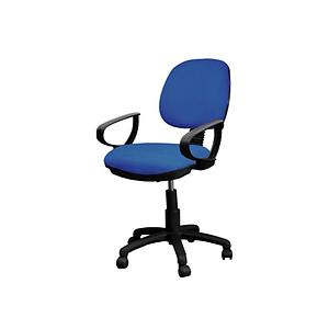 Desk chair "D" poly arms 5 star nylon base w/casters, height adjustable