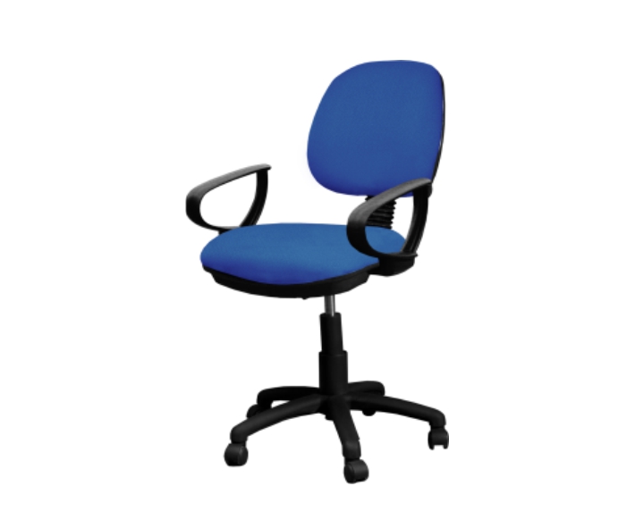 Desk chair &quot;D&quot; poly arms 5 star nylon base w/casters, height adjustable