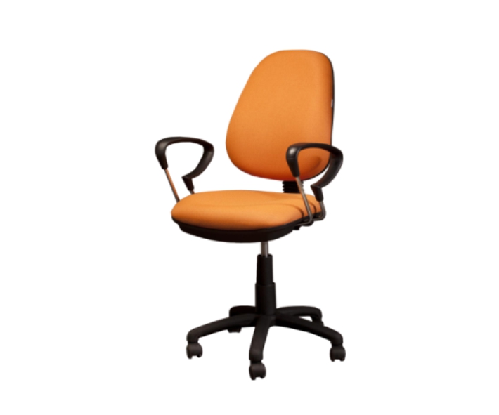 office chair chrome arms w/poly 5 star nylon base w/casters