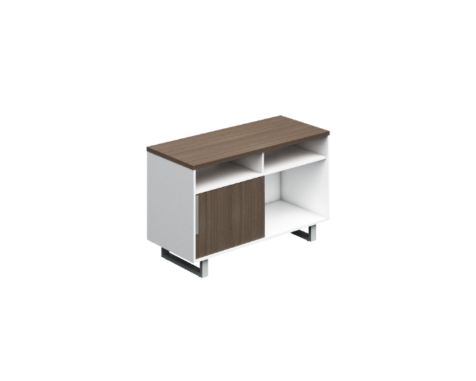 Credenza c/Papelera 1 Puerta Corrediza con Huecos 150 x 52 x 75 cm G Connect BP