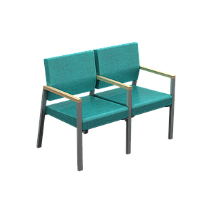 Seti Reception Chair 2 Seats 45 x 24 x 33"