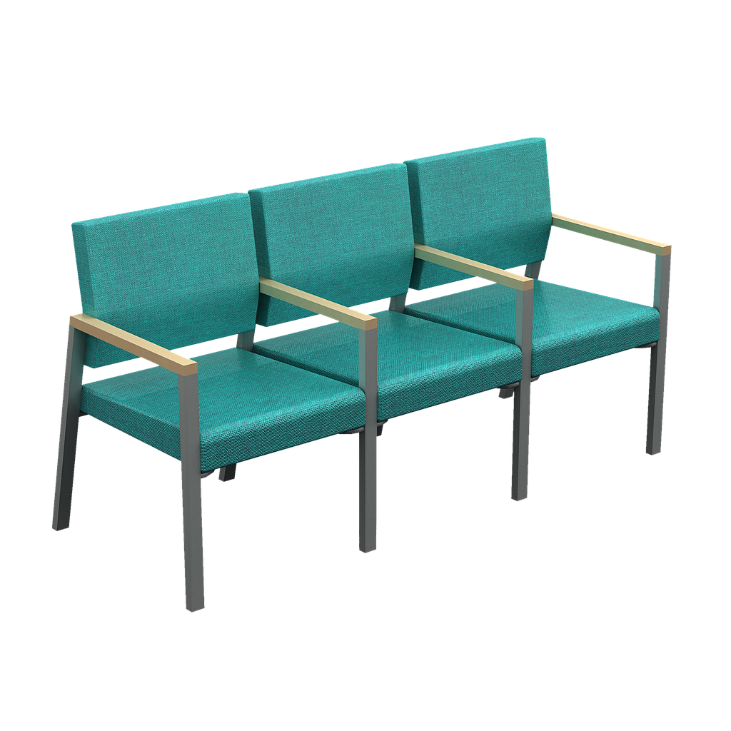 Seti Reception Chair 3 Seats 65 x 24 x 33&quot;