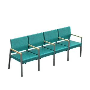 Seti Reception Chair 4 Seats 87 x 24 x 33"