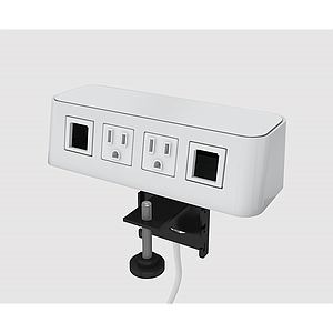 Burele Edge Mount 2 power, 2 open 72" cord