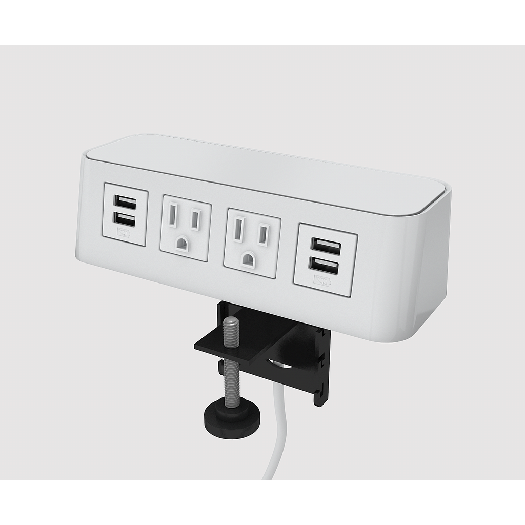 Burele Edge Mount 2 power, 2 USB A+C 72&quot; cord