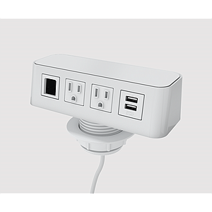 Burele Hole Mount 2 power, 1 USB A+C 1 open 72" cord