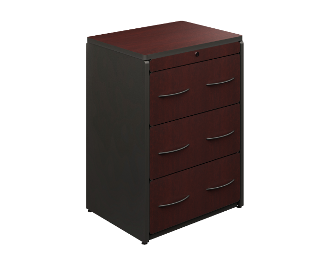 3 Drawer lateral file cabinet (letter) 30 x 23 x 41&quot; Spazio