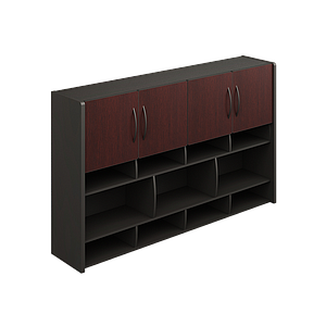 Librero s/Credenza Doble Papelera 148.2 x 35.4 x 107cm Spazio