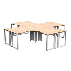 4 User laminate station (Metal Leg) 120 x 120 x 30" Urban