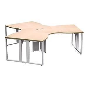 3 User laminate station (Metal Leg) 105.5 x 91.5 x 30" Urban