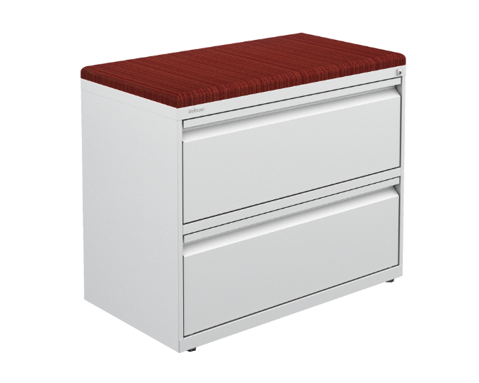 2 Drawer steel lateral file w/cushion 36 x 19.3 x 29&quot; Urban