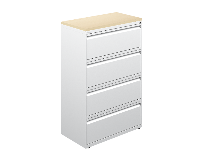 4 Drawer steel lateral file w/laminate top 36 x 19.3 x 54&quot; Urban