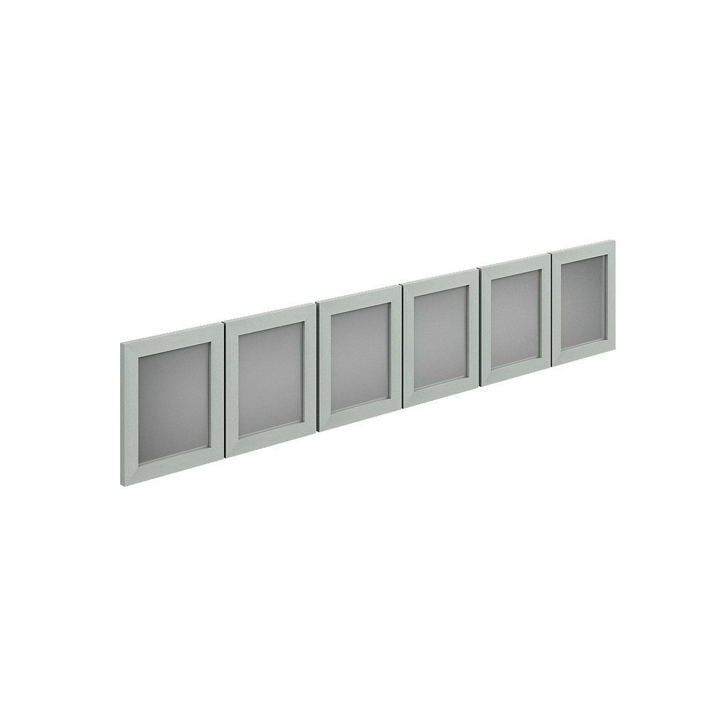 Kit 6 Puertas Acrilico 33.4 x 39.6 cm p/Librero s/Credenza 210 cm Prime