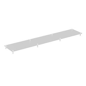 Glass counter worksurface 14 x 72"