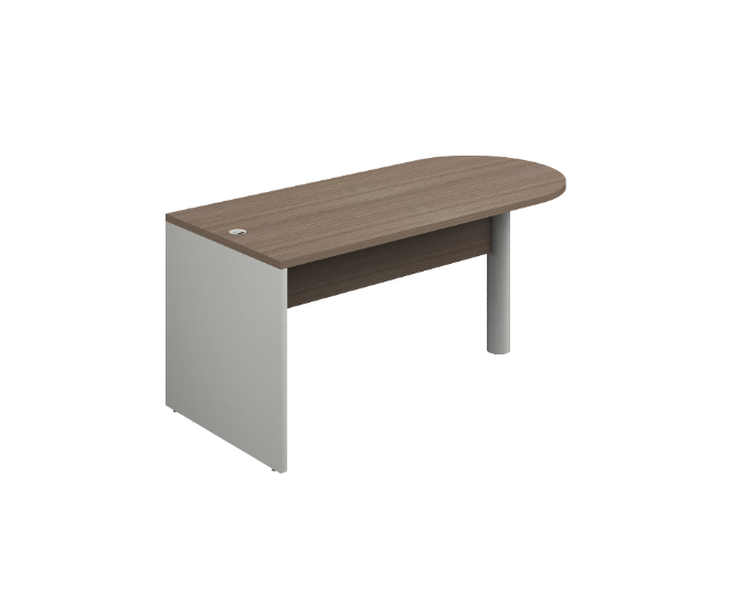 Peninsula desk 65 x 30 x 30&quot;, 4&quot; leg Prime