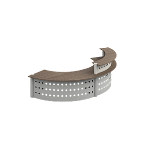 Curved reception unit 145 x 64 x 44" Prime