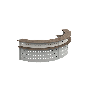 Curved reception unit 93 x 37 x 44" Prime