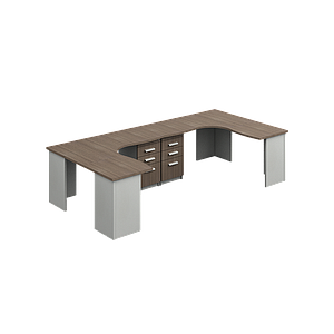 2 User station 120 x 60 x 30" Prime