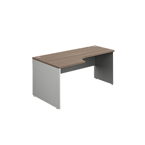 Extended corner credenza 1/2 modesty 72 x 36 x 30" Prime