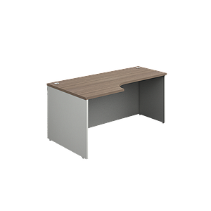 Extended corner credenza with full modesty 72 x 36 x 30" Prime