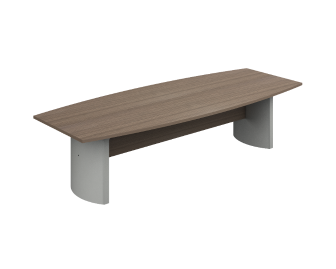Boat shaped conference table D bases 120 x 48 x 30&quot; Prime
