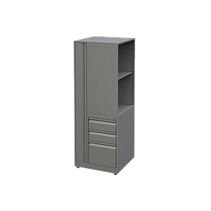 Librero a Piso 3 Gavetas Metalico 60 x 60 x 165 cm