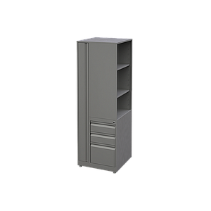Librero a Piso 3 Gavetas Metalico 60 x 60 x 180 cm